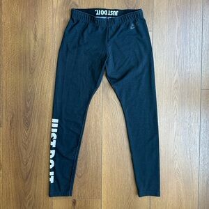 Nike Black Joggers with White Just Do It Print